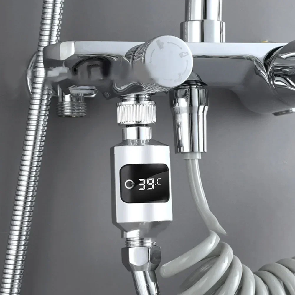 1Pc Shower Faucets Water Thermometer Electricity LED Display ABS Bathtub Water Temperature Monitor For Home Shower New 1/2 \'\'