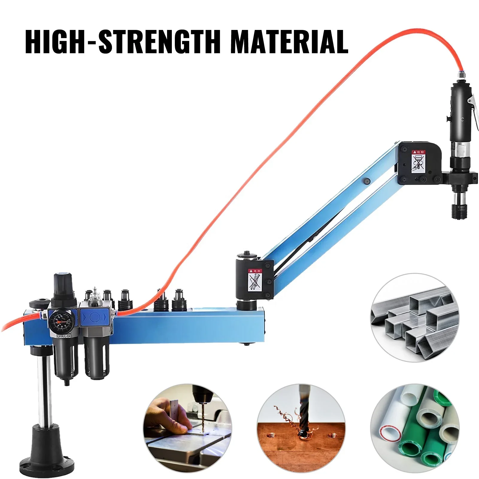 Pneumatic Tapping Arms Flexible 360 Degree Rotary Flexible Air Tapping Machine with Tapper Chuck Screw