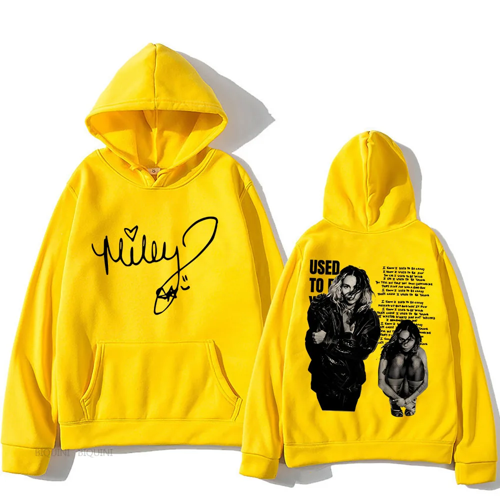 Miley Cyrus Hoodies Singer Graphic Printing Sweatshirts for Fans Casual Long Sleeve Men/Women Clothing Sudaderas Hip Hop Hoody