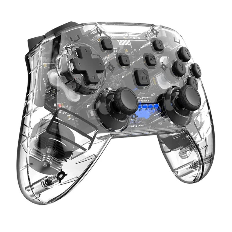 Transparent Black Transparent Fast Shot 6-Axis Dual Vibration Motion Sensor Wireless Gamepad Controller