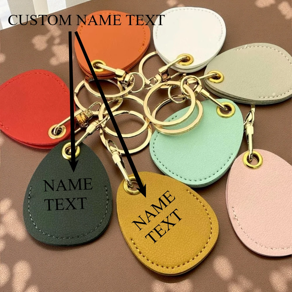 

PU Personalized Leather Keyrings Y2k Women Men Car Phone Key Ring Pendant Bag Motorcycle Keychain Accessories Travel Office Gift