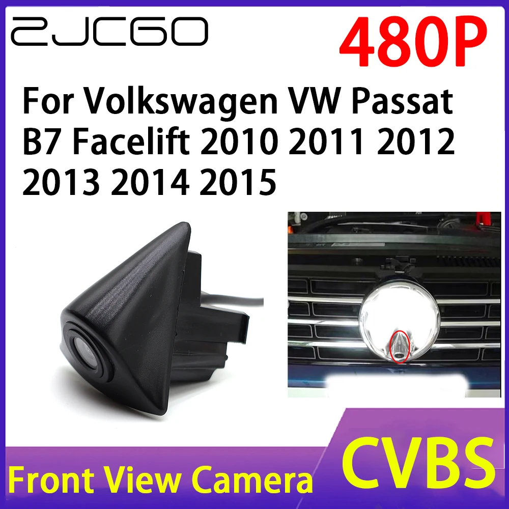 ZJCGO Car Front View Camera 480P Waterproof Night Vision CCD for Volkswagen VW Passat B7 Facelift 2010 2011 2012 2013 2014 2015