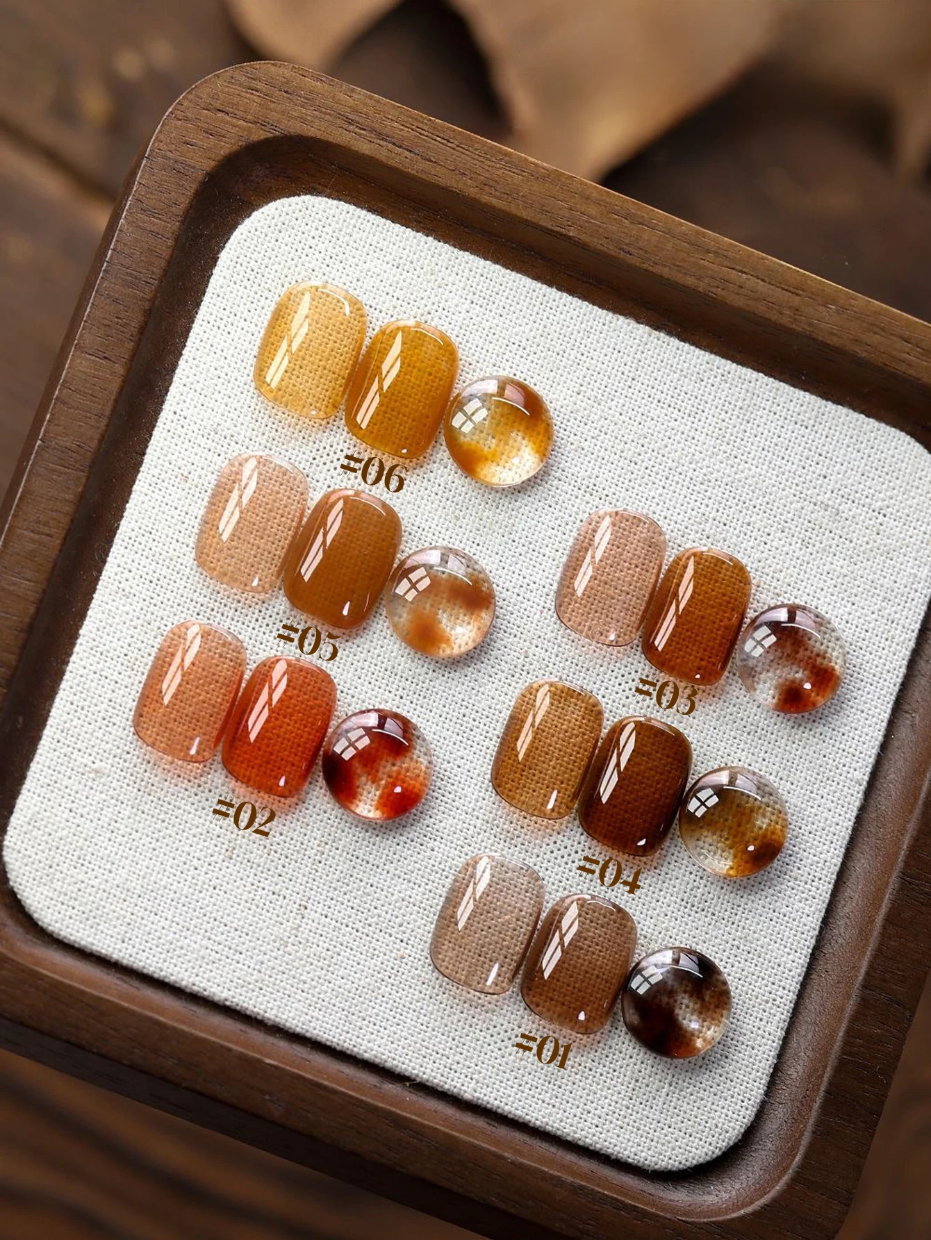 10ML 1-Autumn Amber Jelly Nail Polish Gel 2025 New Style Maillard Ice Transparent Tortoise Shell Caramel Coffee Brown Nails