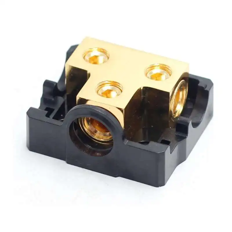 

2-Way Mini 1 X 8/10Gauge In/2X8/10Gauge Out Power Distribution Ground Distributor Block