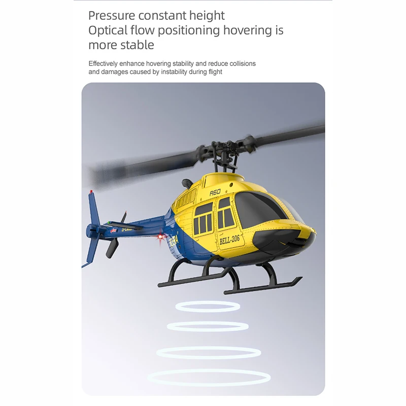 RC ERA A60 Rc Aereo Elicottero 2.4G 6-Aixs Giroscopio 6ch Mantenimento dell'altitudine Flusso ottico Campana 206 Mini Giocattoli per elicotteri telecomandati