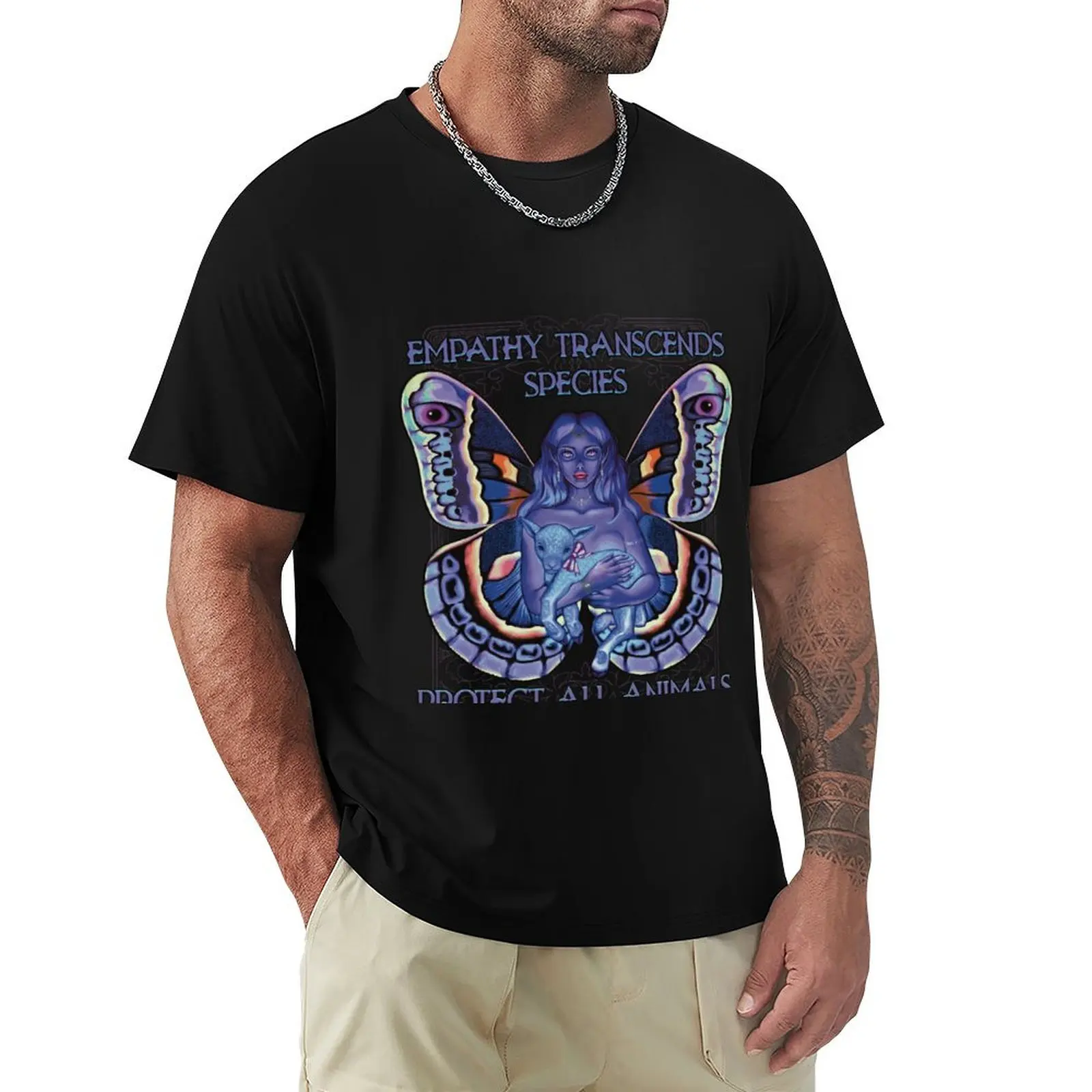 Empathy Transcends Species (violet) T-Shirt t shirts for man slim fit T-Shirt