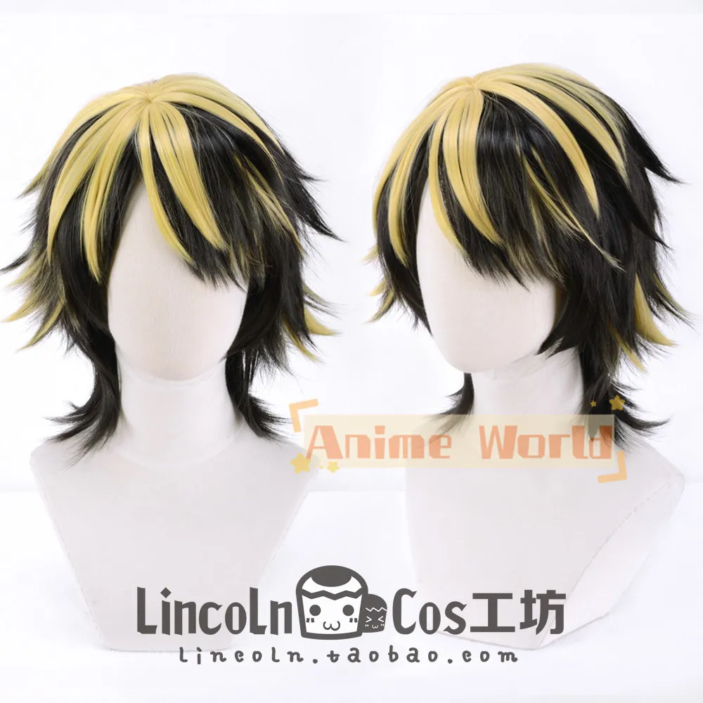 Anime Kazutora Hanemiya Cosplay Wig Halloween Carnival Party Props Synthetic Hair Heat Resistant Fiber + Wig Cap