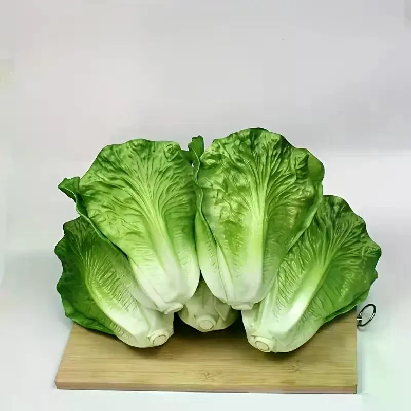 Lifelike Artificial Lettuce Simulation Vegetable Model for Restaurant Display Home Kitchen Food Photography Props