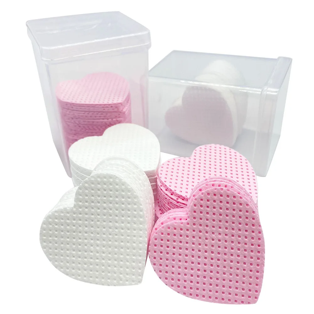 200 個綿ワイプ使い捨て糸くずの出ない紙まつげエクステンション接着剤リムーバーパッドクリーニングワイプ化粧品メイクアップツール