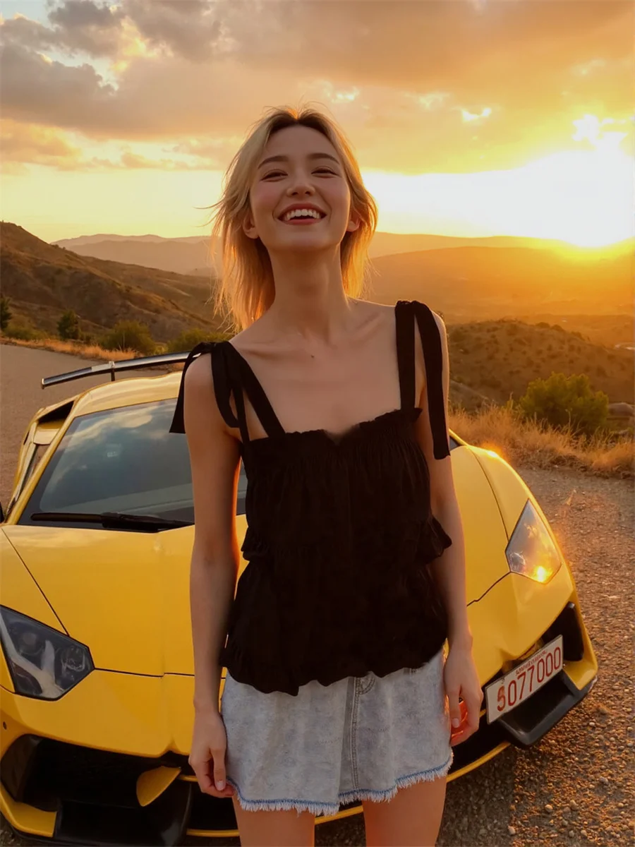 الدبابات كاميس المرأة مطوي ثنى مزدوج كشكش تنحنح Bowknot التعادل أسود أبيض المرقعة شيك سليم صالح كلوبوير المحاصيل