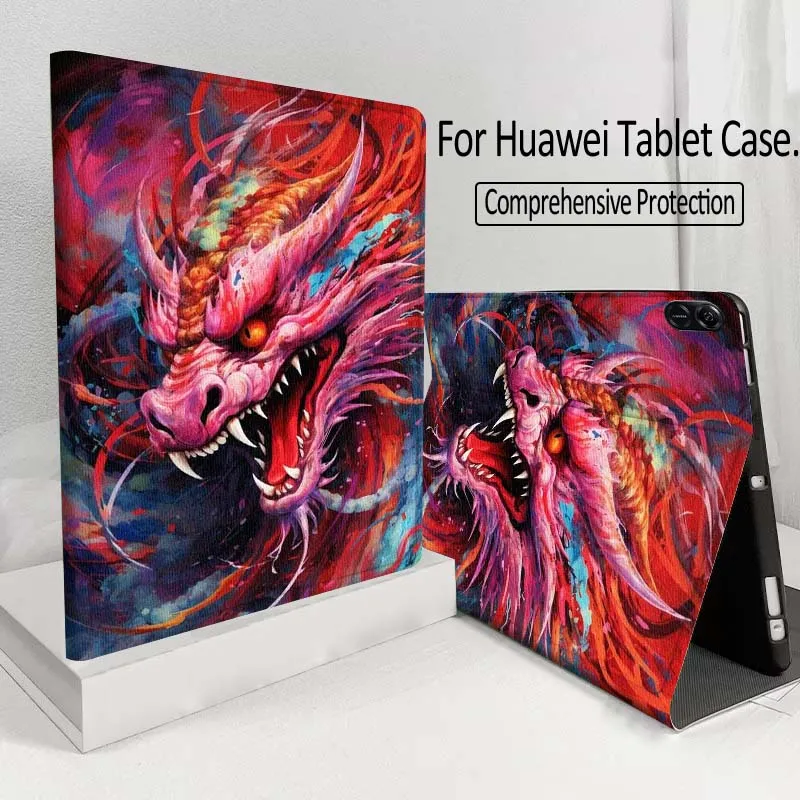 

Anime Dragon Art Cool For Huawei MatePad M5 T5 SE 11 Pro Honor Tab 5 V7 V8 X9 GT 10.1 10.8 Inch Tablet Case