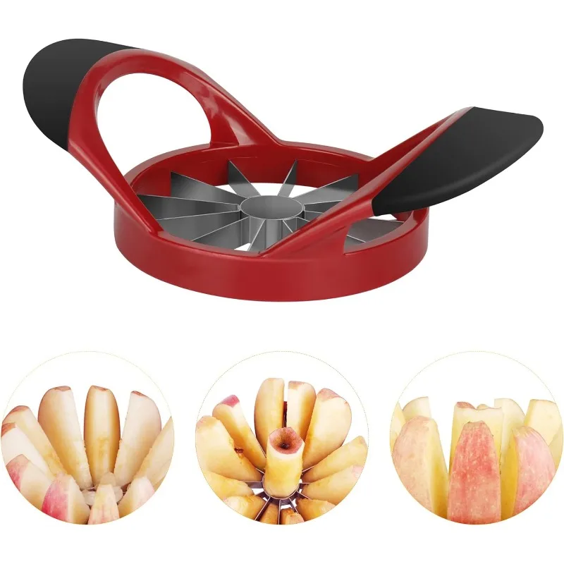 New Apple Cutter Apple Corer and Slicer  Stainless Steel Apple Corer Lightweight Apple Slicer and Corer with Anti-slip Handle