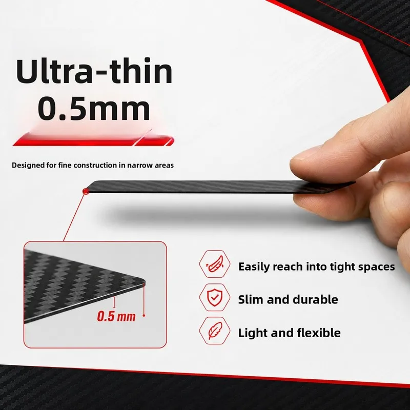 Car Wrap Squeegee Tool Set Carbon Fiber Edge Taping Scraper High Temperature Resistant for Vinyl Wrapping Film Installation
