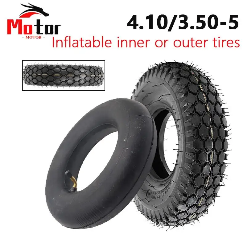 4.10/3.50-5 6 Ply Heavy Duty Outer Tire & Inner Tube for Warehouse Trolley Old age Walker