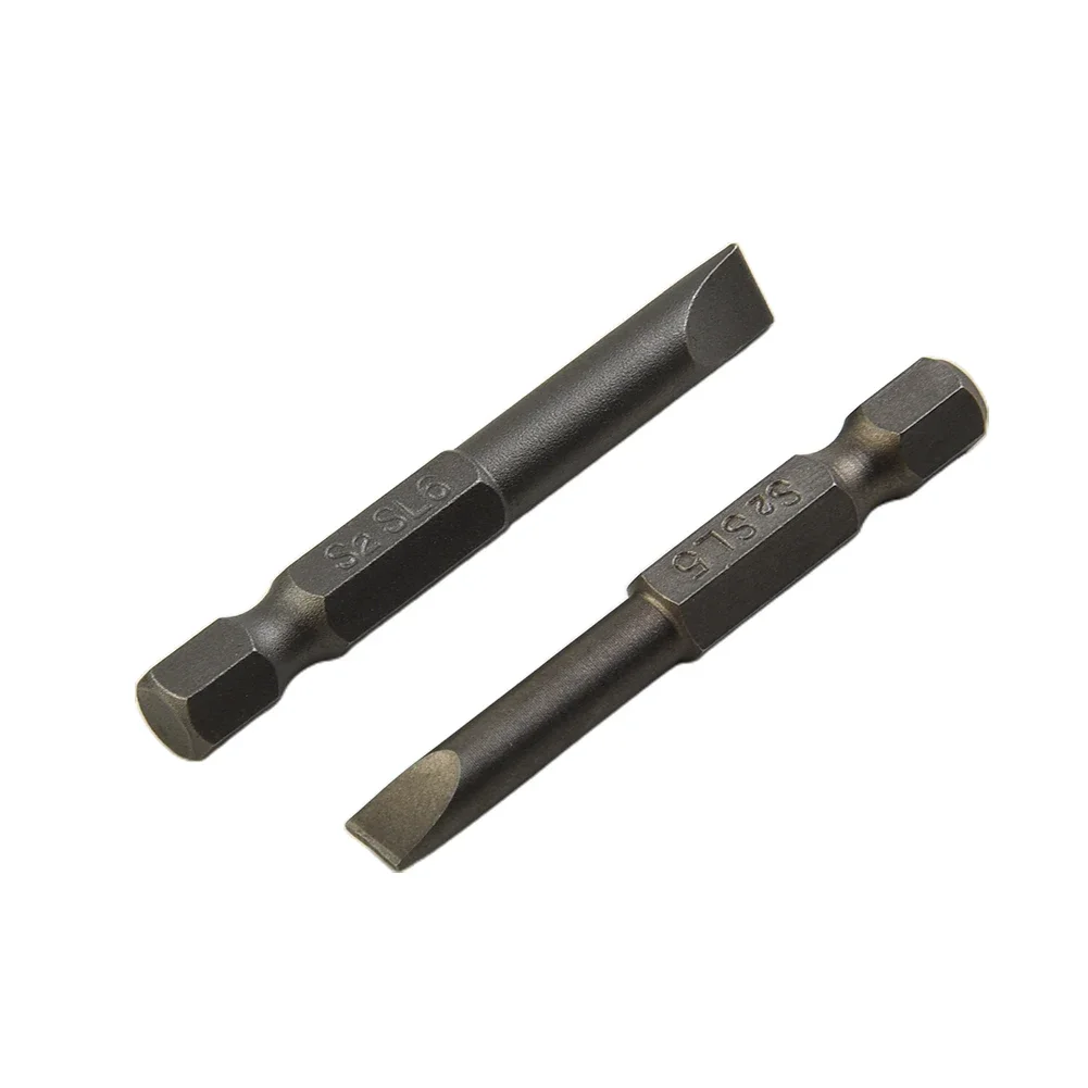

Tip Slotted Tip Screwdriver Bit Screwdrivers Bits Silver Slotted 1/4in Hex Shank 2.0-6.0mm 50mm Head High Quality