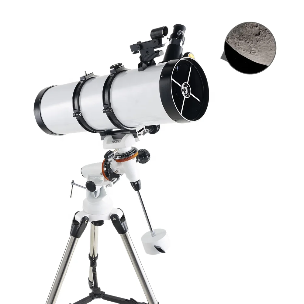 

Outdoor Professional Stargazing Astronomical Telescope 130mm Reflective Waterproof Stainless Steel EQ Tripod 325x Red