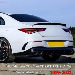 Car Rear Trunk Spoiler Wing Lip For Mercedes Benz CLA Class C118 W118 X118 CLA180 200 220 250 CLA35 CLA45 AMG 2019-2023 Bodykits