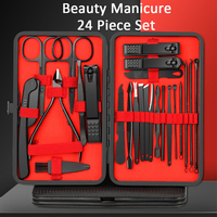 Nail Tool Set Stainless Steel Nail Clipper Set 18 Piece Set manicure care tool Manicure Set Dead Skin Pliers Christmas Gifts