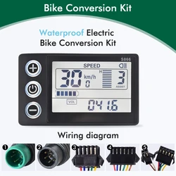 S866 Electric Bicycle UART 2 Display Digital E Scooter Cable Ebike Smart Bike Computer Bicycle Speedometer Waterproof Road