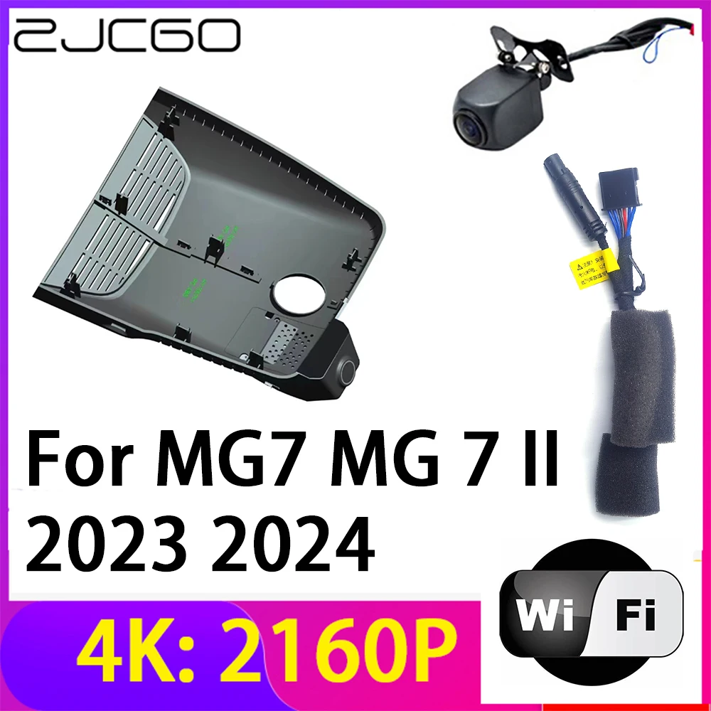 

ZJCGO 4K 2160P Dash Cam DVR Car Camera 2 Lens Recorder Wifi Night Vision for MG7 MG 7 II 2023 2024