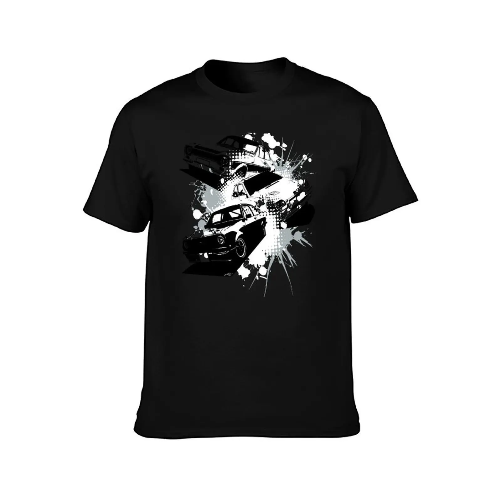 Escort Three T-Shirt Summer Casual Cotton Tee Oversized Streetwear Tops Vintage Graphic Print Loose Fit Short Sleeve