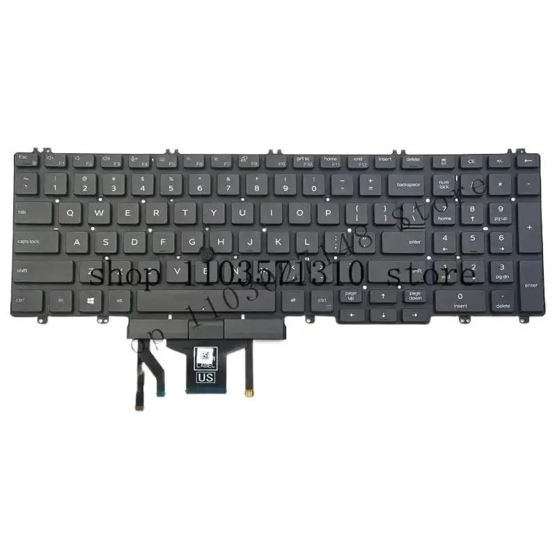New For Latitude 5500 5501 5510 5511 Precision 3540 3541 3550 3551 With Pointer Keyboard US Backlit 0MMH7V THDMY  €/€