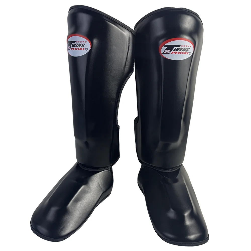 twins black professional kids boxing training shin guard adults kickboxing Sanda boxing Leggings Ankle protection for M