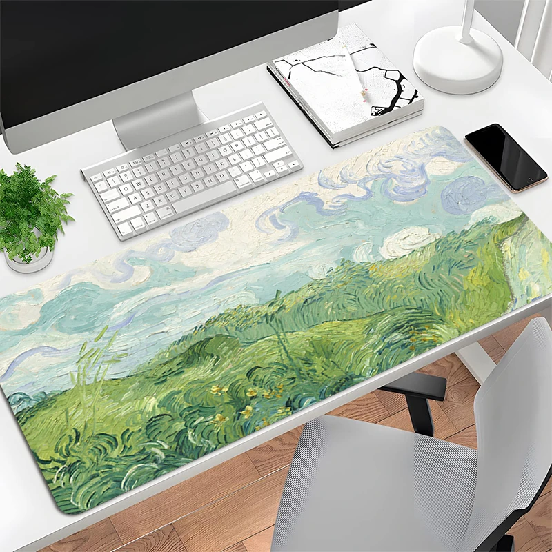 Mouse Pads Gaming Laptops Keyboard Mat Deskmat Pc Accessories Desk Protector Gamer carpet Van Gogh Oil Painting The Starry Night