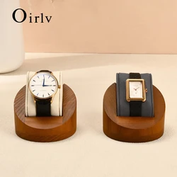 Oirlv Wooden Watch Holder with Pillow Watch Display Stand Watch Storage Box Jewelry Organizer Photography Props Counter Shows