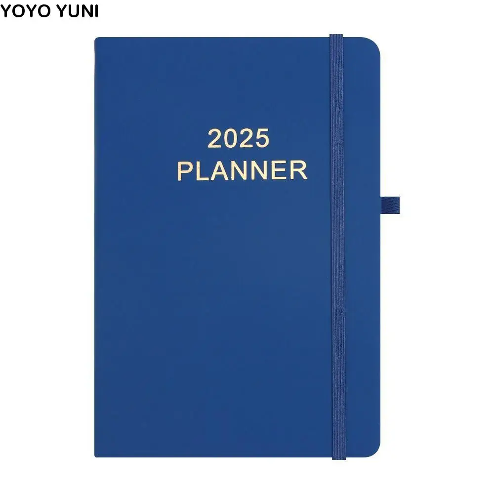 

Schedule Journal 2025 Planner Notebook Efficiency with Straps Calendar Notebook PU Daily Planner Reminder Diary Book Student