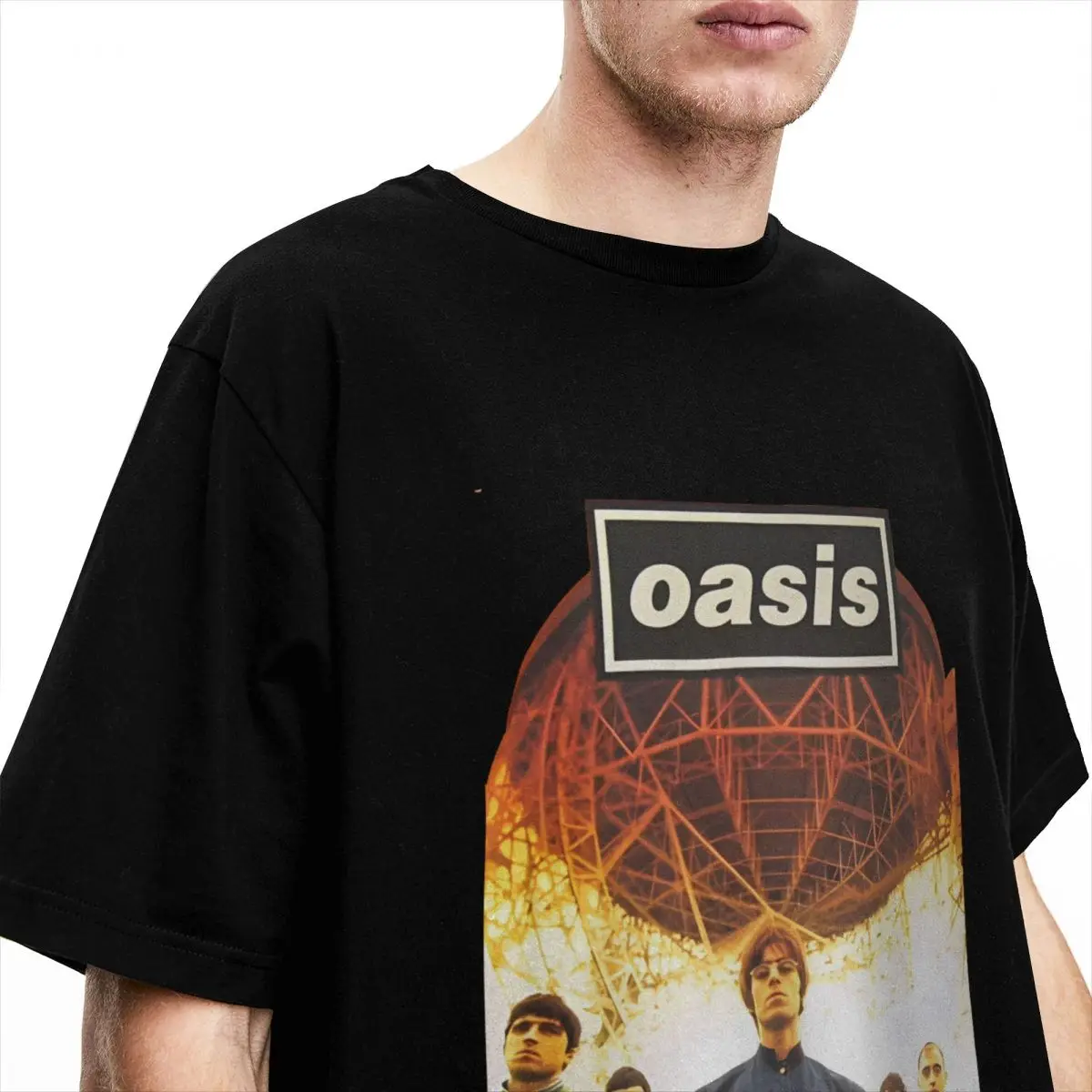 O-Oasis T-Shirt Mens gallagher singer Y2K Fun Cotton T-Shirts Beach Crew Neck Harajuku Tees Loose Oversized Tops