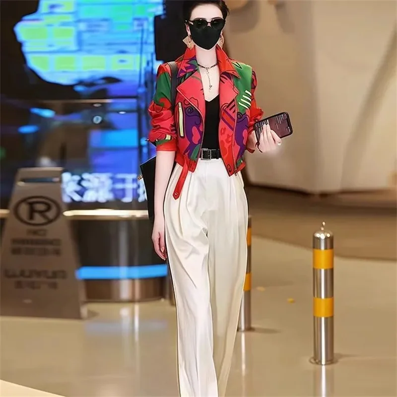 Frauen Jacke Weiblichen Kurzen Mantel Mode Druck Jacken Damen Xiaoxiangfeng High-end-Mäntel Mit Futter Mantel JJ242