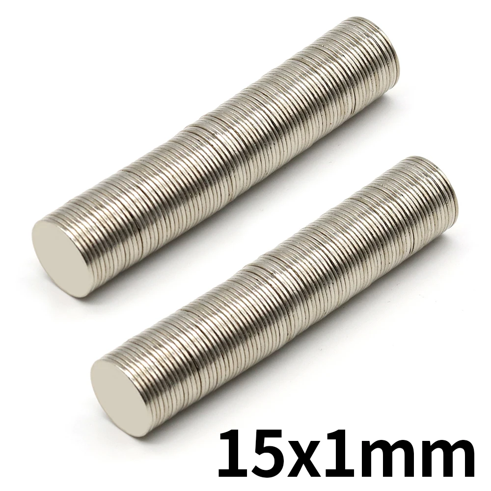 Neodymium Magnet 15x1 Round NdFeB Neodymium Magnet N35 Super Powerful Small imanes Permanent Magnetic Disc 15*1 10/20/50/100Pcs