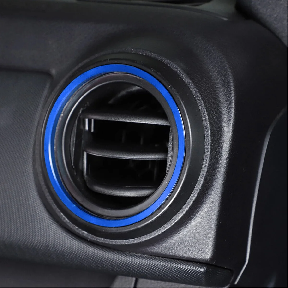 4Pcs Blue Car Interior AC Vent Outer Surrounding Circle Ring Trims for Toyota Tacoma 2016-2023