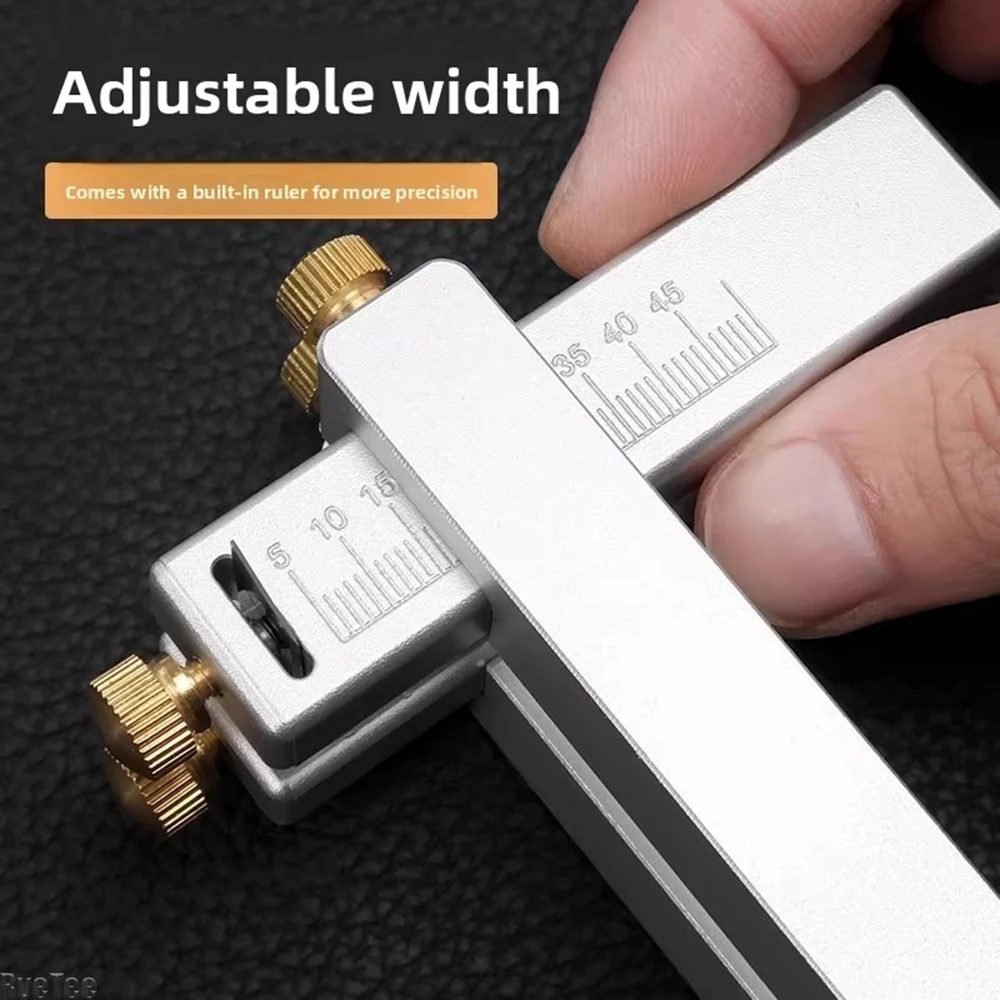 1PC Aluminum Alloy Sandblasting Oxidation Adjustable Belt Cutter Mini Handmade Vegetable Tanned Leather Tool