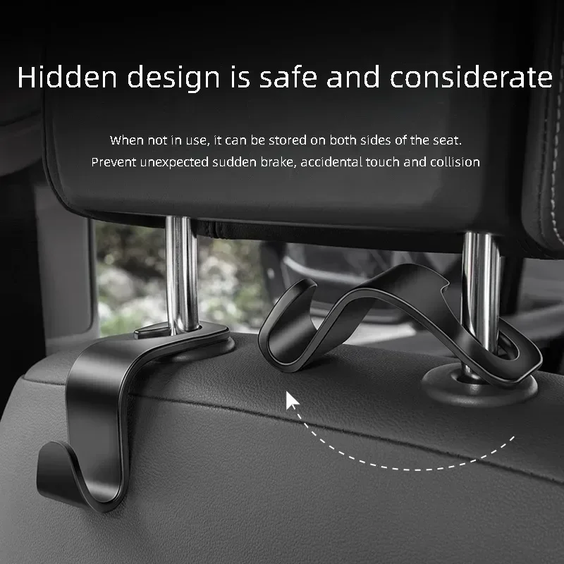 1-4PCS Clips Car Seat Hook Auto Headrest Hanger Bag Holder for Car Bag Purse Cloth Grocery Storage Auto Fastener Accessories