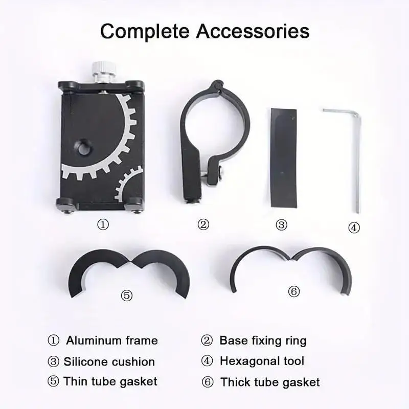 Fahrrad Telefon Halter Aluminium Legierung Anti-slip GPS Halterung Universal Motorrad Roller Mountainbike Telefon Halterung Handy Ständer – Detail 12
