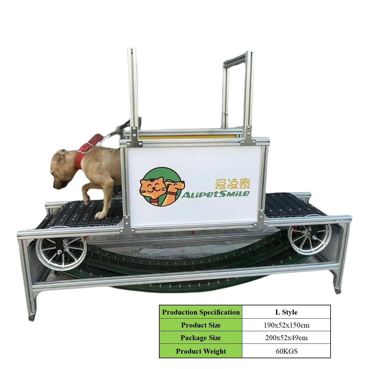 Professional Aluminum Alloy Dog Treadmill | No Powered Slatmill for Medium to Large Dogs Exercise | Indoor & Outdoor Use