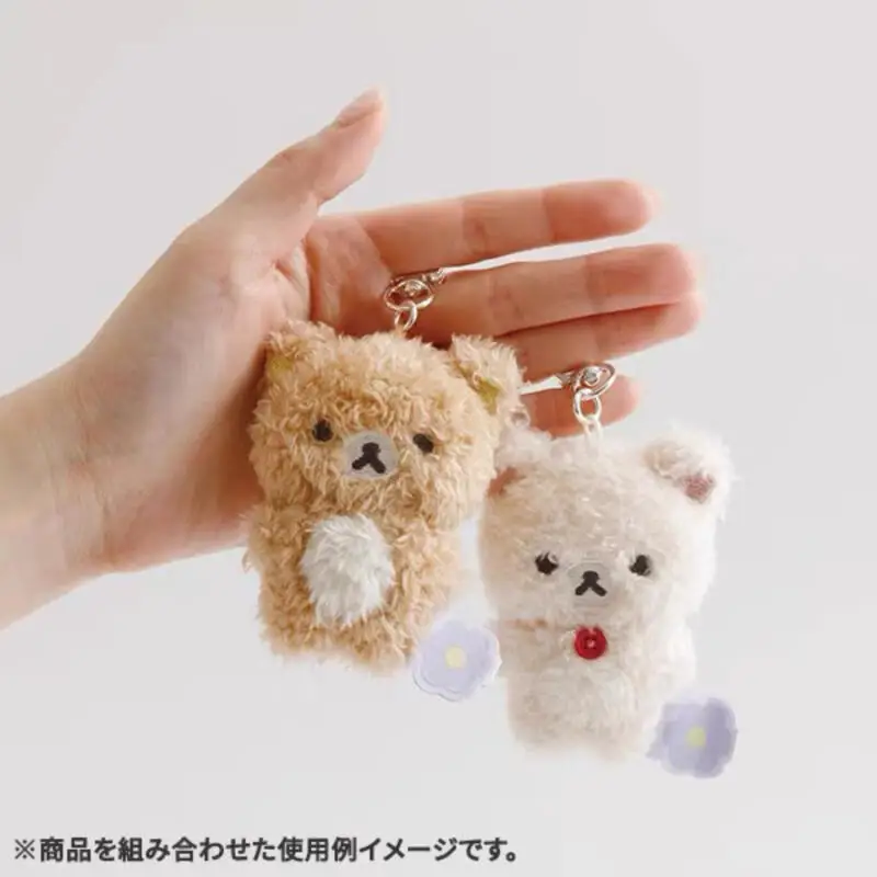 LLavero de juguetes de peluche Kawaii Rilakkuma Korilakkuma, mochila bonita de dibujos animados, muñeco colgante para pareja, periférico creativo, regalos de cumpleaños