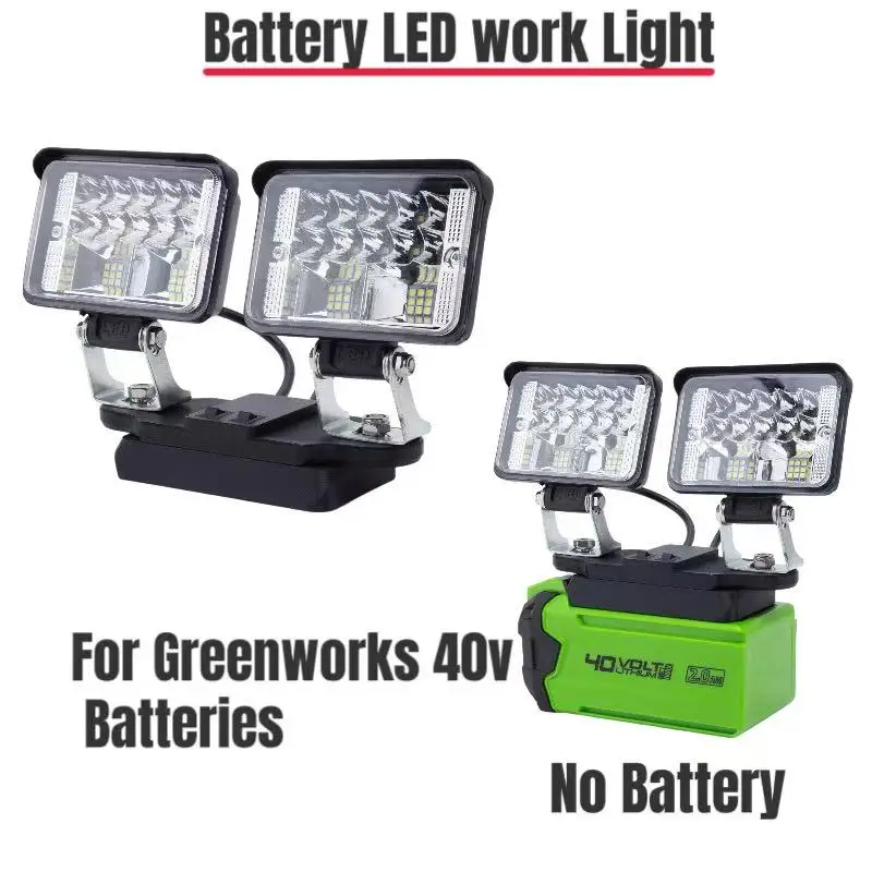 High Power Led Work Light Camping Supplies Camping Lanterns  For Greenworks 40v  Battery  (Excluding Batteries)