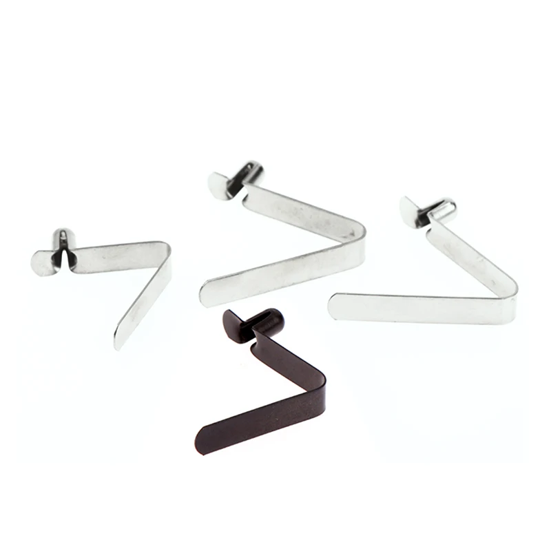 B*10PCS silver snapshot lock the kayak paddle plate tent pole single-button flock telescopic positioning spring clip 5-5.5mm