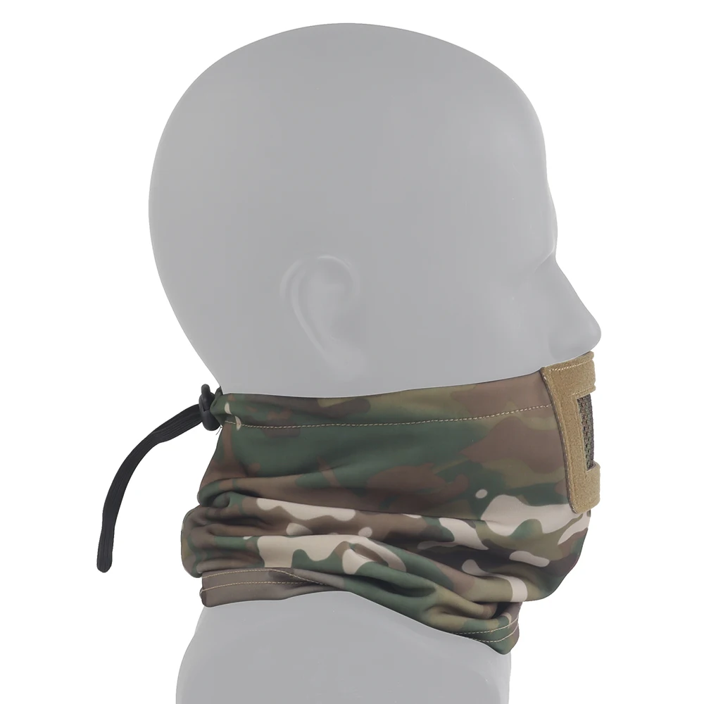 Tactical Knight Mask Foldable Protective Half Face Mask for Shooting Training Outdoor Fishinging