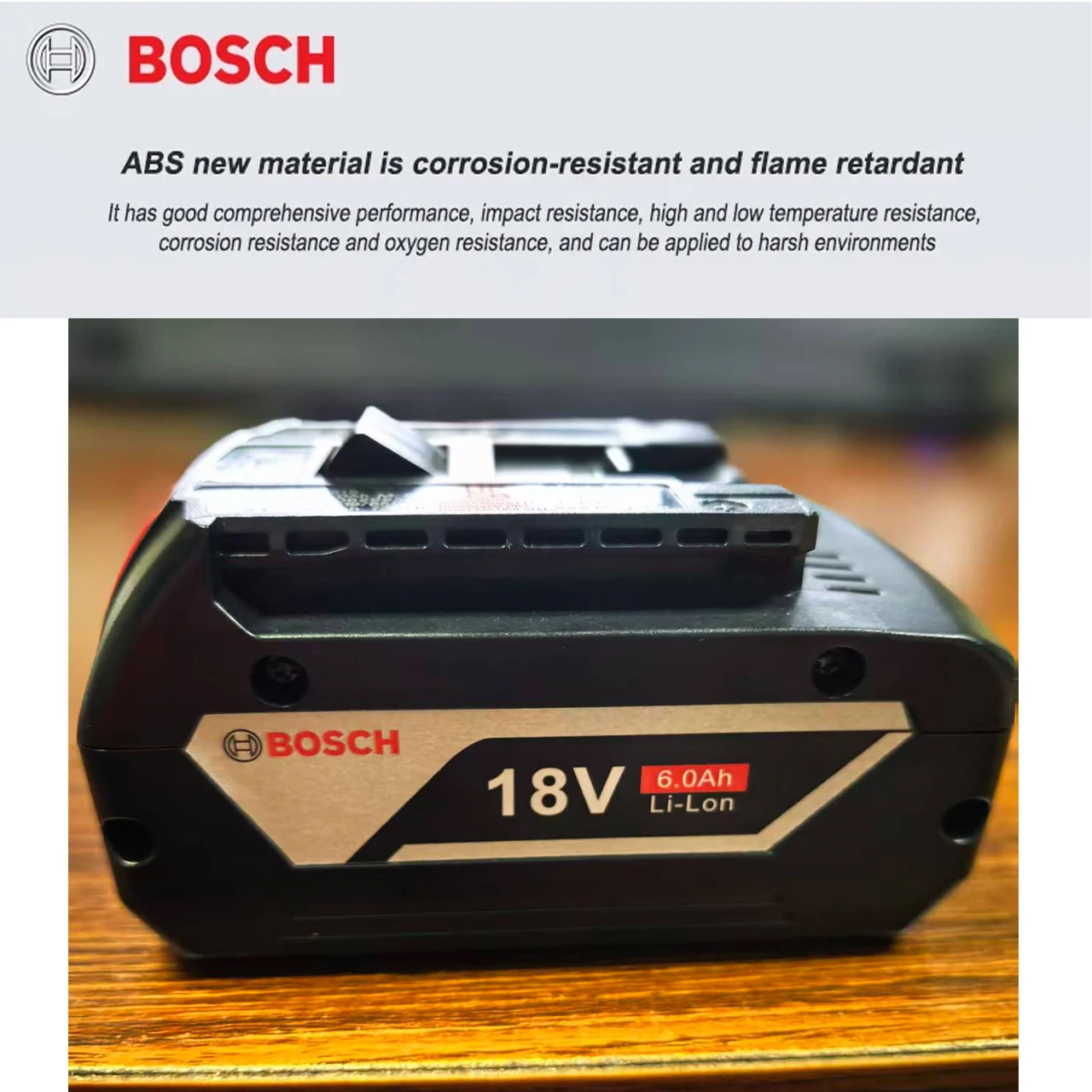 

100% original Bosch 18V 6000mAh battery, Bosch cordless tool BAT609 BAT618 GBA18V Bosch battery, quality assurance for ultra lon