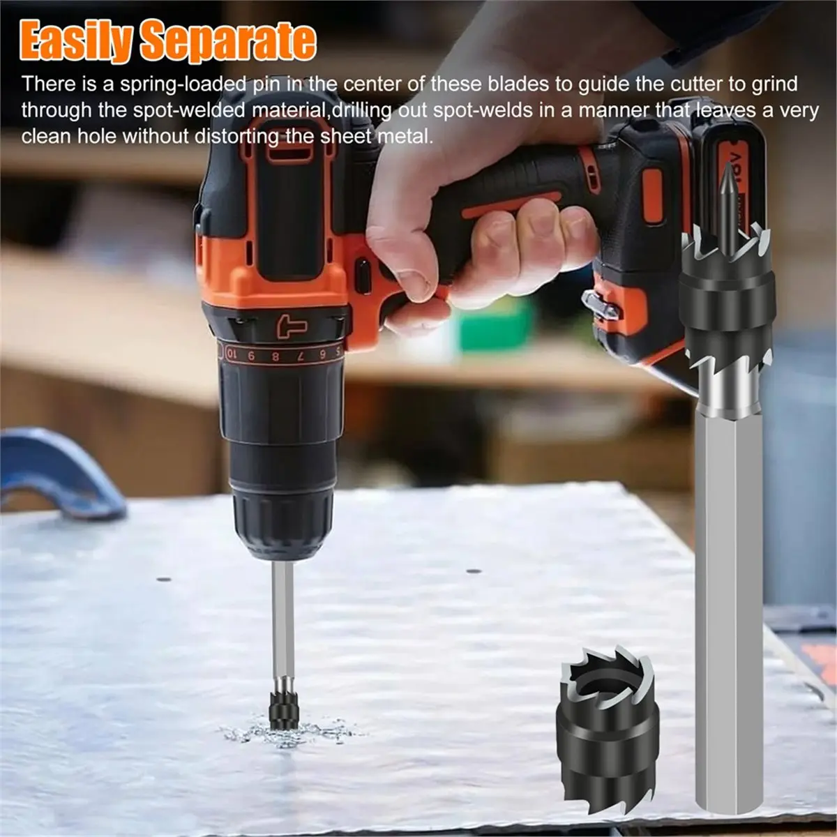 14 Pack Spot Weld Cutter Sets Double Sided, 3/8
