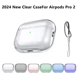 Transparent Protective Case Cover For Airpods Pro 2 EarphonesTPU Soft Skin Shockproof Case Designed for Airpods Pro2 Earbuds