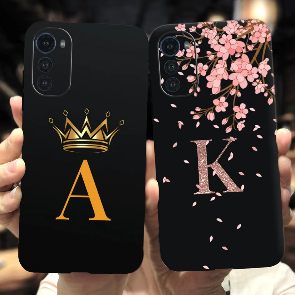 Para Motorola Moto E32 Funda Moto E32S Funda moda A Z letras parachoques Coque de silicona suave para Moto E32 2022 E 32 MotoE32 S Funda