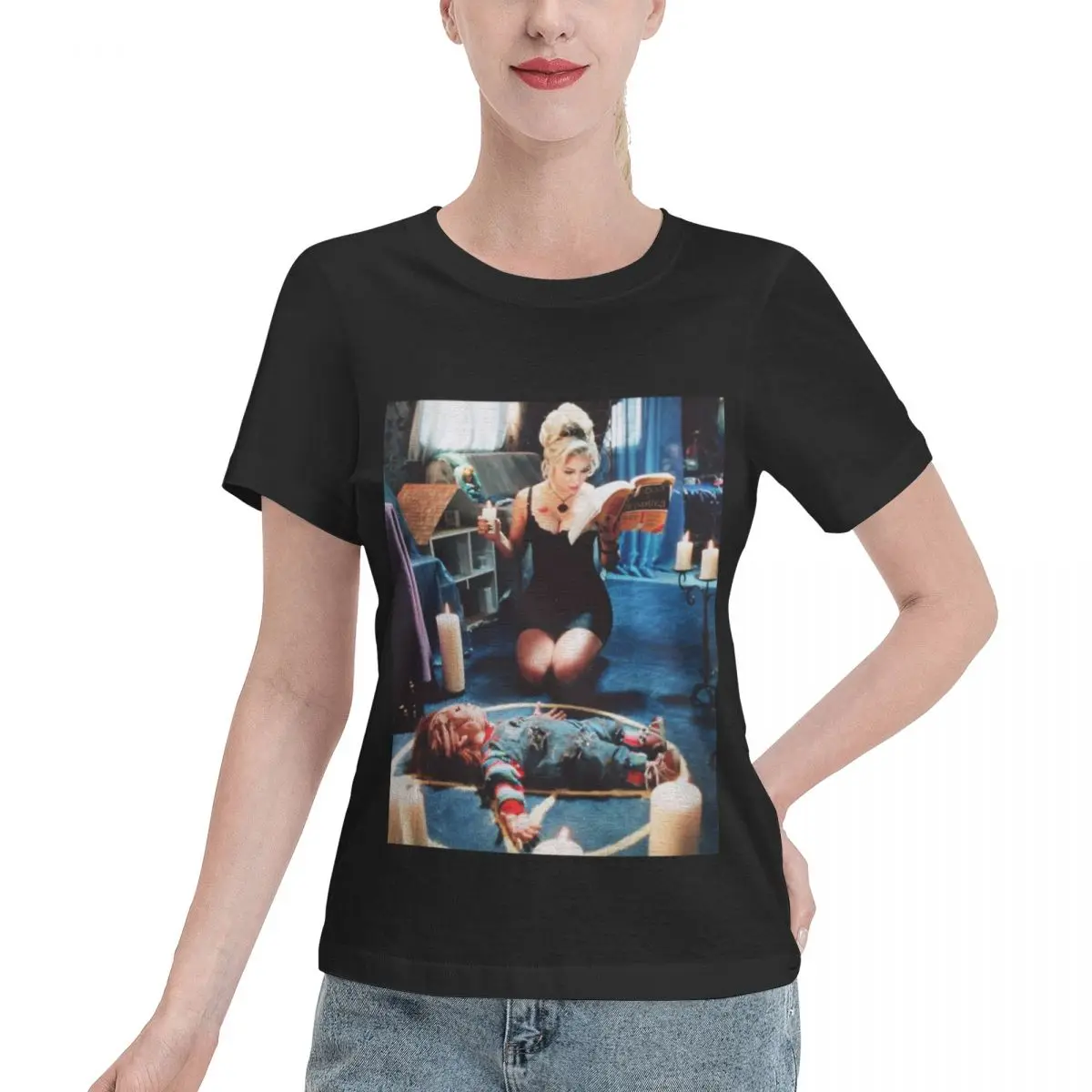 Wardrobe Essential Exiling Chucky Doll Demons Women's T-shirt Casual High Quality Cotton Shirt