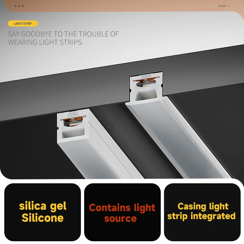 24VLED Silicone Light Strip Sleeve Outdoor Waterproof Linear Light Open Hidden Embedded Flexible Bendable Shaped Light Strip