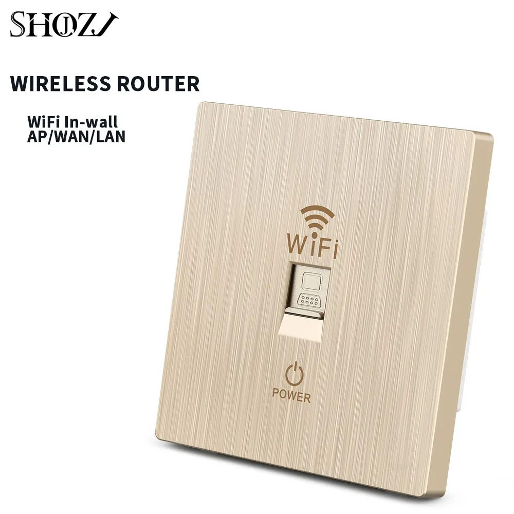 WIFI Router 300Mbps Wireless repeater extender 220V power AP Relay Smart 2.4Ghz  In Wall Routers Embedded Panel  rj45