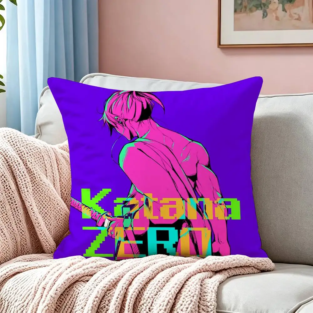 Independent Action Game K-Katana Z-ZERO  Square Double-Sided printed Pillow Case Bedroom Bedside Pillow Sofa Cushion Cover